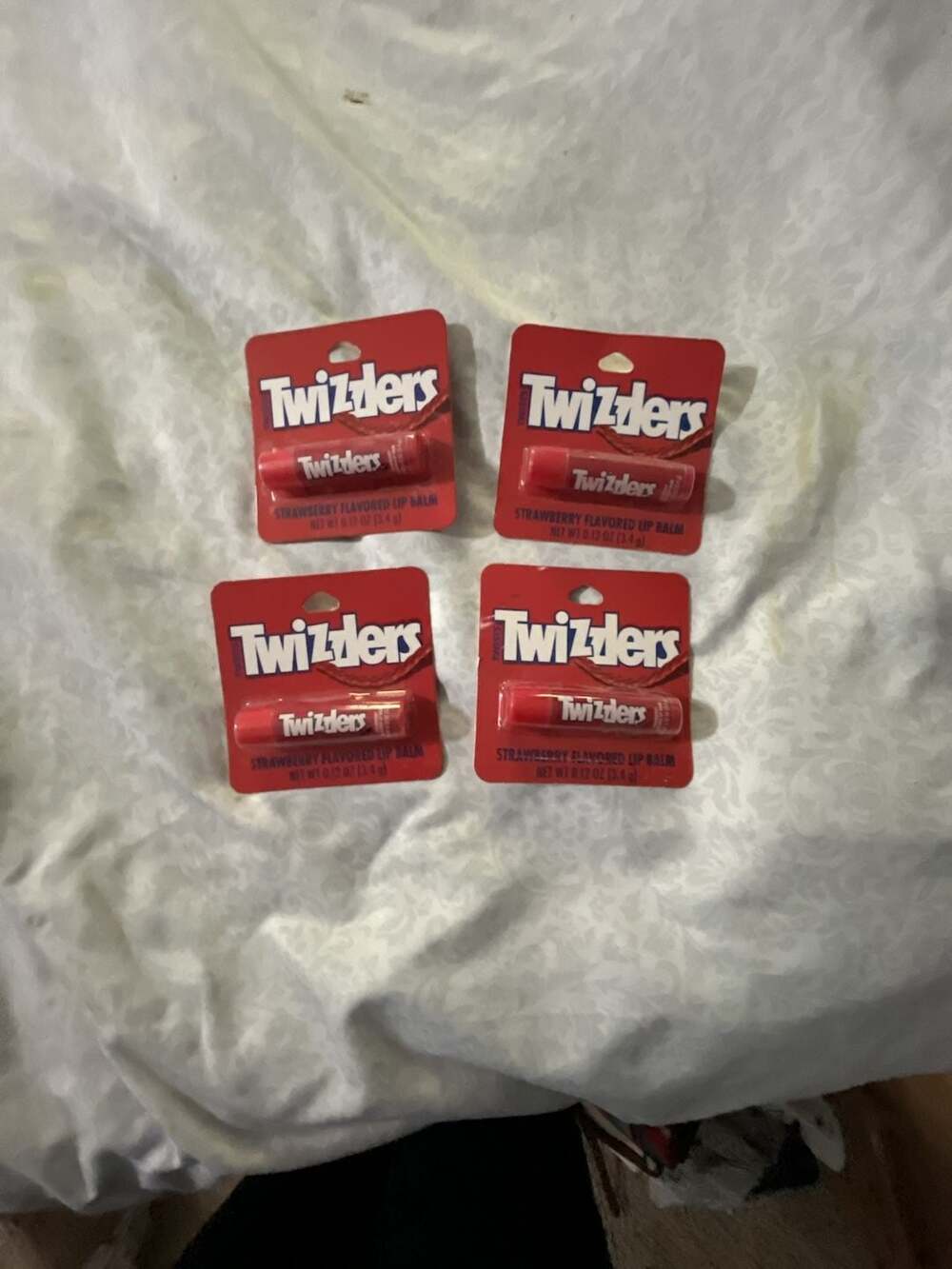Twizzlers Strawberry Flavored Lip Balm (Lot of 4)